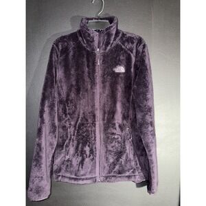The North Face Osito Fleece Jacket Women's Small‎ Purple Full Zip Soft Plush TNF